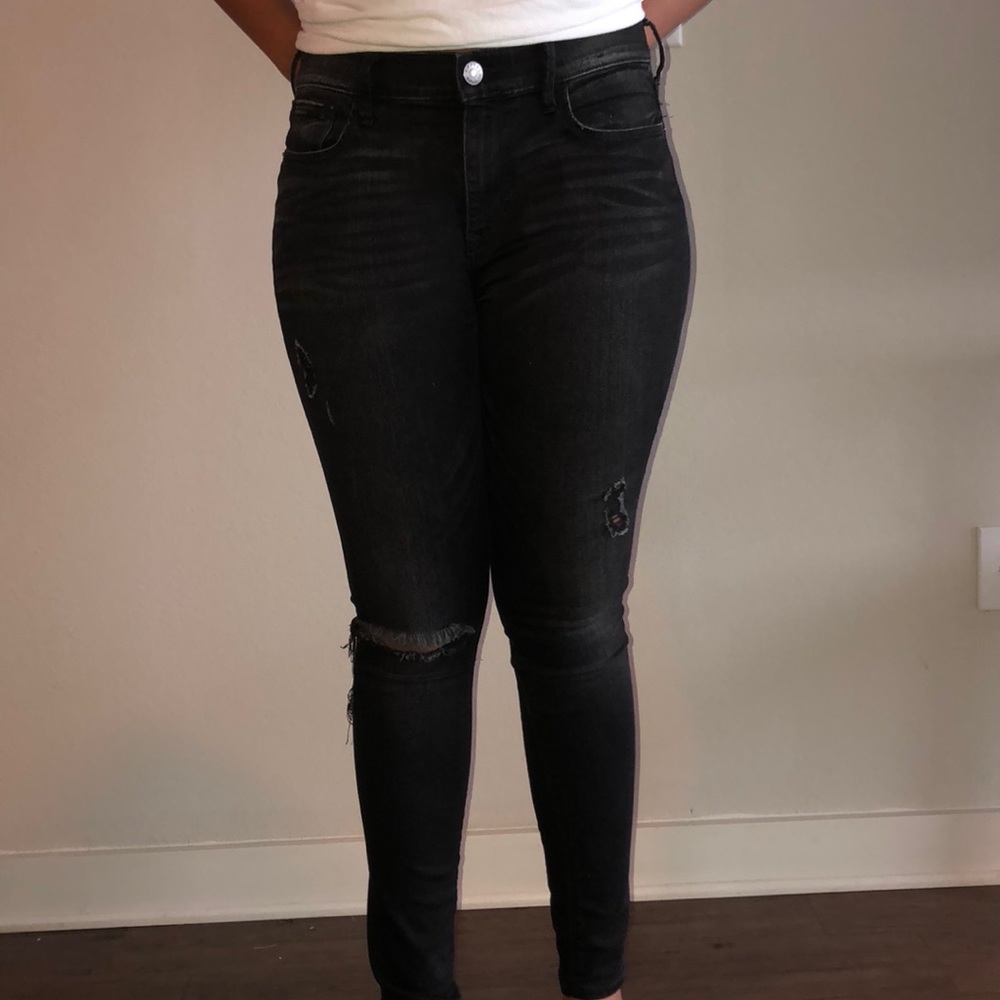 Black ripped jeans